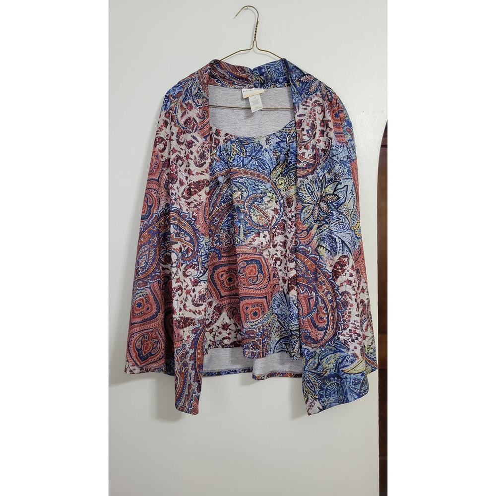 Size XL Alfred Dunner Top with Necklace